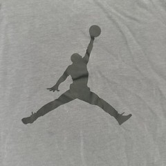 Vintage Nike Long Sleeve Shirt Air Jordan Flight Jump man Size Medium Gray