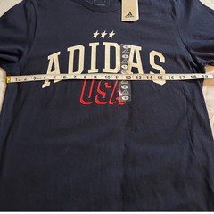Adidas USA Graphic T-Shirt Mens Small Navy Blue Collegiate Logo Stars New NWT
