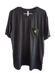 Humants Men’s XL Workwear /Outdoor Jersey Pocket Tee Dark Gray heather Cotton