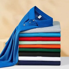 2026 Summer New Solid Color Polo Shirt for Male and Female Couples Business Fash