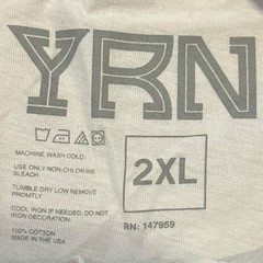 YRN Men’s T-Shirt Size 2XL Yung Rich Nation Migos Hip Hop Red White Black