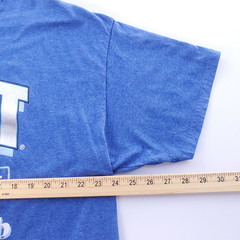 Bud Light Football Club T-Shirt Mens 2XL Blue Double Sided Graphic Beer Tee
