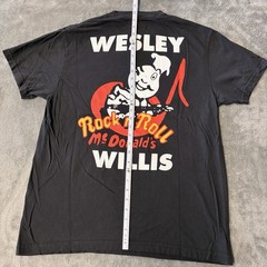 Wesley Willis Rock ‘n’ Roll McDonald’s Double Sided Graphic T Shirt XL Black