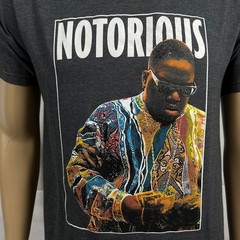 Brooklyn Mint Notorious BIG Biggie Size LARGE Heather Gray Graphic T-shirt