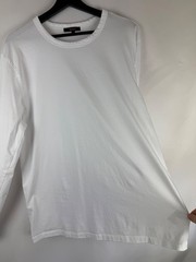 Quince Men’s White Long Sleeve 100% Pima Cotton Luxe Touch Tee Shirt Large L