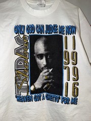 Vintage Tupac Memorial T Shirt Large Only God Can Judge Me Heaven Got A Ghetto