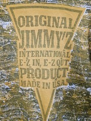 VTG 90s Jimmy’z All Over Print Triangle Logo Surf Skate T Shirt USA Medium NOS