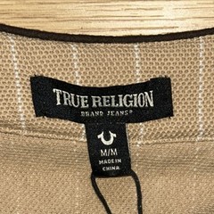True Religion Baseball Jersey Shirt Men’s Size Medium M Travertine Tan NWT $79