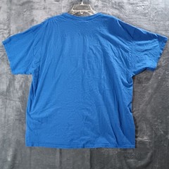 Gildan NYPD Football Graphic T-Shirt Mens 2XL Shamrock Helmet Blue Sporty Sports