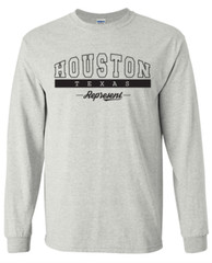 Houston Texas State T-Shirt Long Sleeve Graphic Tees Unisex Apparel