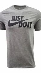 NIKE Just Do It Men’s T Shirt Style AR5006-063 Gray/B Size Medium