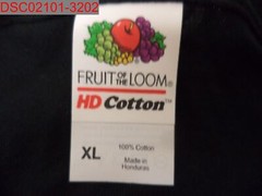 Qty=70 Fruit Of The Loom Unisex Adult Black HD Cotton Short-Sleeve Tees XL 3930R