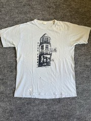 Vintage 70s Blue Front Tavern Ann Arbor Architecture Art Tee Shirt Blue Size M