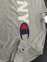 Champion T-Shirt Men 2XL NYC Mosaic Style Logo Graphic Tee Crewneck Gray NWT
