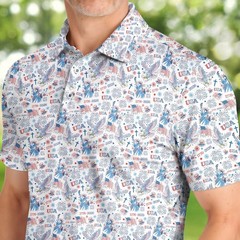 Men Patriotic Eagle & Liberty Golf Shirt USA 250th Anniversary 1776-2026 (S-5XL)