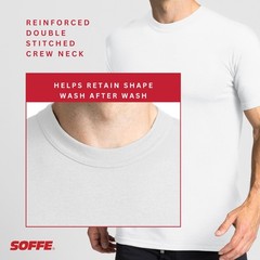 Soffe Mens 3 Pack 4.3 Oz Cotton Military Tee White X-Large 682M-3