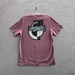 Jordan Men Shirt M Purple Graphic Nike Air Flight Jumpman Logo Short Sleeve