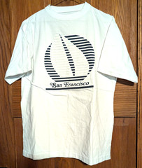 San Francisco T-shirt Sailing Sailboat B&W Graphic Cotton see photo PET RESCUE