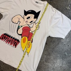 Vintage 90s Astro Boy Cartoon Japenese Anime White Graphic Shirts Men’s Large