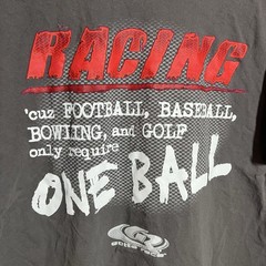 Y2K Funny Gotta Race XL Graphic Tee Racing T Shirt Grunge Streetwear Skater