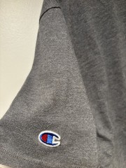 Champion T-Shirt Men’s Jersey Tee Classic Fit Script Logo grey mens large