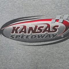 Vintage Jerzees Kansas Speedway Sleeveless Muscle Tee Heather Gray Mens Large