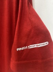 And1 Shirt Men’s Extra Large Red Solid Short Sleeve Basketball Hoop Logo