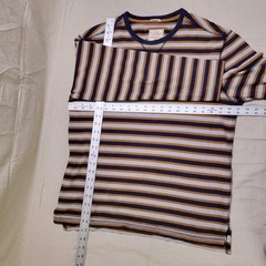 Fat Face Brand Shirt Men’s Size L Multi Stripped Cotton Long Sleeve Crewneck Tee