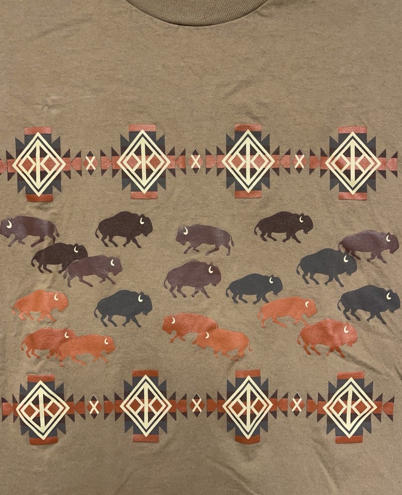 Pendleton Shirt Men S Beige Western Buffalo Tribal Aztec Graphic T Shirt Tee