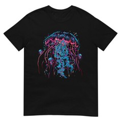 Artistic Deep Sea Jellyfish T-Shirt – Aquatic Animals Novelty Graphic