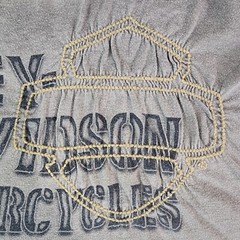 Harley Davidson Mens Sleeveless T-Shirt Large Brown Embroidery Wide Strap #1817
