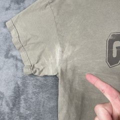 Gymshark T Shirt Mens XL Green Power Lifting Well Worn Distressed Cotton Faded