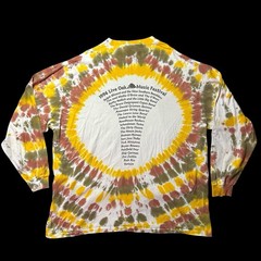 Vintage 90s KCBX Radio Live Oak Music Festival Tie Dye Long Sleeve Double Sided