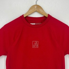 Aeropostale Mens XS Red Moisture Wicking Stretch Raglan Logo Performance T-Shirt