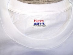 New Men’s HANES Crew Neck Tagless Beefy T – White – Small, 3XL, 4XL, 5XL & 6XL