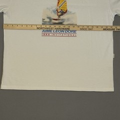 Aime Leon Dore White Wind Surfer Boating Tee Logo Large L NY Spring Summer ALD
