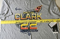 WNBA x Stitches Caitlin Clark Indiana Fever T Shirt Large Gray 2025 Cotton NWT