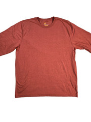 Mens Carhartt K231 Long Sleeve Logo T Shirt Red Heather Original Fit Large