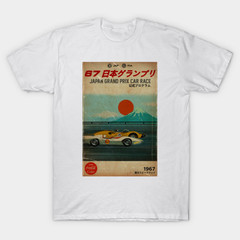 Japan Grand Prix T-Shirt Retro Anime Racing Graphic Tee Vintage Motorsport Shirt