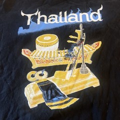 Vintage Thailand T-Shirt Men’s Large Black EUC Thai Buddha Artifacts Relics