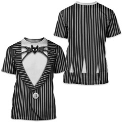 Jack Skellington Shirt, Nightmare Before Christmas Costume 3D T-shirt Size S-5XL