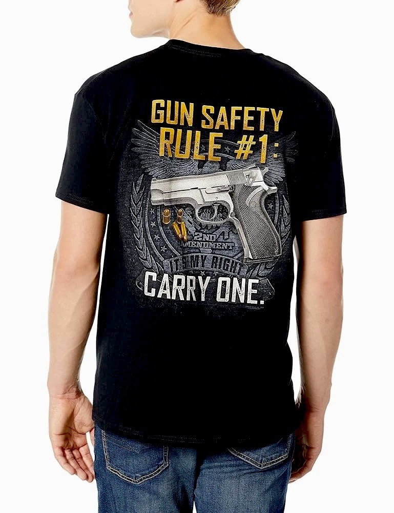 Buck Wear Rule #1 Gun Safety – 2nd Amendment Patriotic USA T-shirt