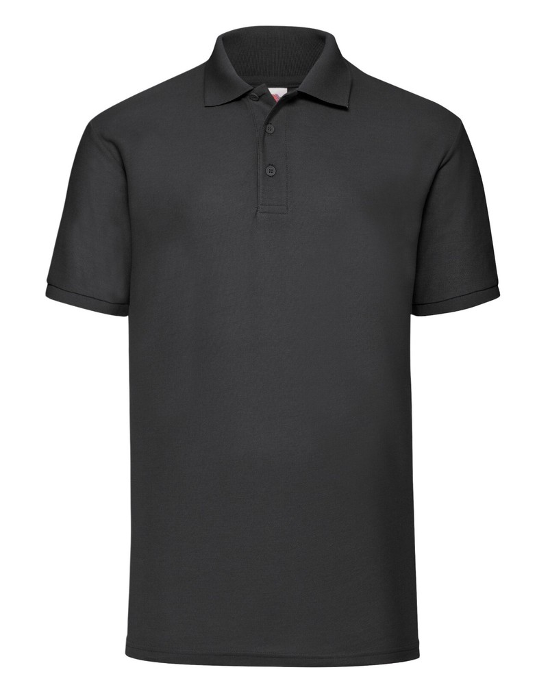 Fruit Of The Loom Mens Short Sleeve Polo T Shirt Plain Easy Care Polycotton Tops