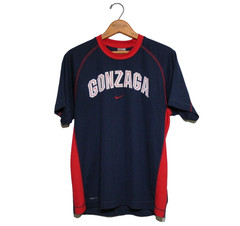Gonzaga Nike Warm-Up T-Shirt Size US Men Medium College Basketball Vintage Y2K
