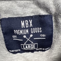 MBX Premium Goods Men’s 3 Button Tee Size Large Black 100% Cotton Short Sleeves