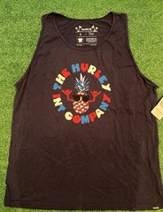 Hurley Tank Top Mens L Obsidian Blue Graphic Everyday Washed Pineapple Shaka