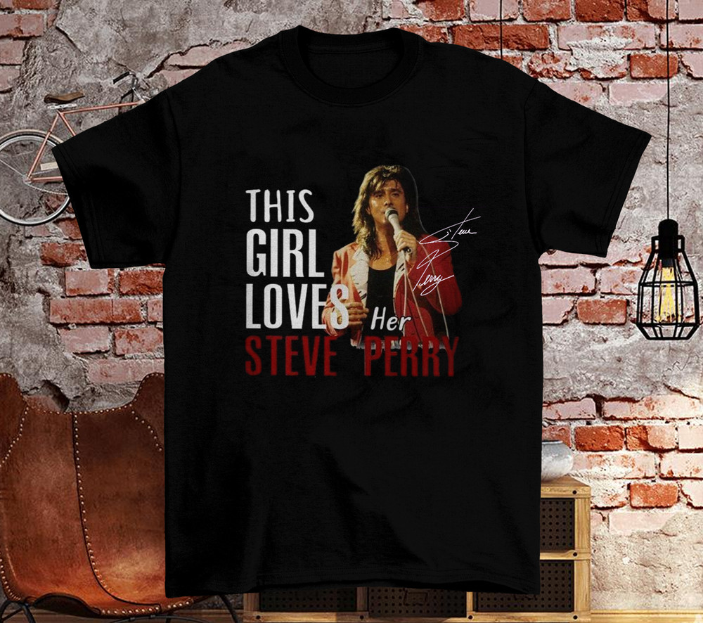 Steve Perry Singer Short Sleeve Cotton Black All size Shirt – Free Shipping