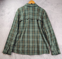 REI Co-Op Mens Sahara Shirt XXL Green Plaid Long Sleeve Button Up Outdoor Hiking