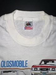 Vintage 80’s NOS Medium White Oldsmobile Shirt. 100% Cotton. Single Stitch.