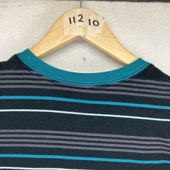 Nike Mens Striped Short Sleeve Ringer T-Shirt Blue Teal Cotton Large FD1358-451